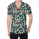 Cute Cactus And Succulent Print Men's Shirt
