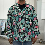 Cute Cactus And Succulent Print Men's Shirt Jacket