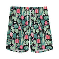 Cute Cactus And Succulent Print Men's Athletic Shorts