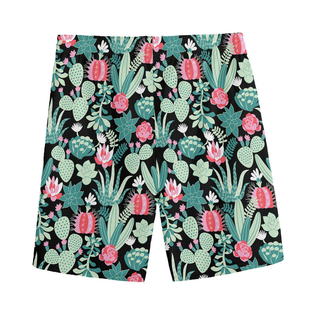 Cute Cactus And Succulent Print Men's Sports Shorts
