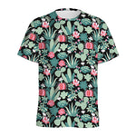 Cute Cactus And Succulent Print Men's Sports T-Shirt