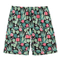 Cute Cactus And Succulent Print Men's Swim Trunks