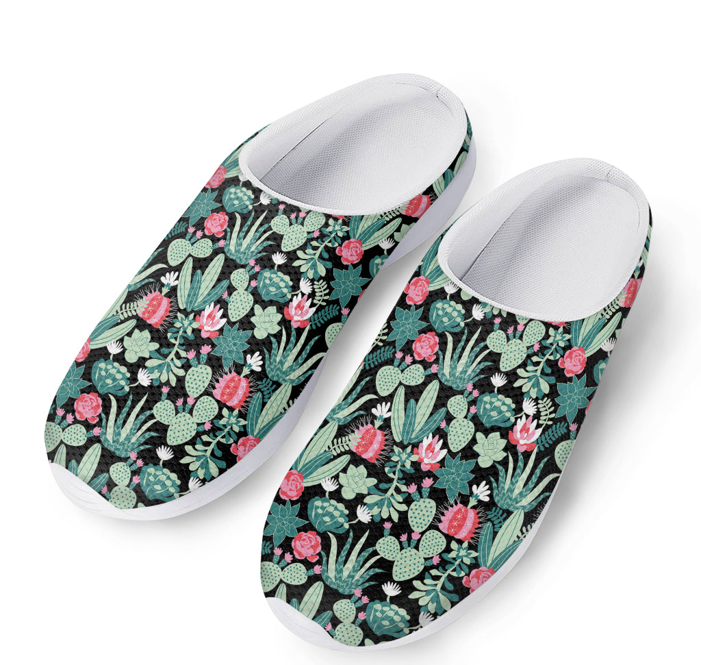 Cute Cactus And Succulent Print Mesh Casual Shoes