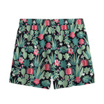 Cute Cactus And Succulent Print Mesh Shorts