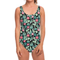 Cute Cactus And Succulent Print One Piece Swimsuit