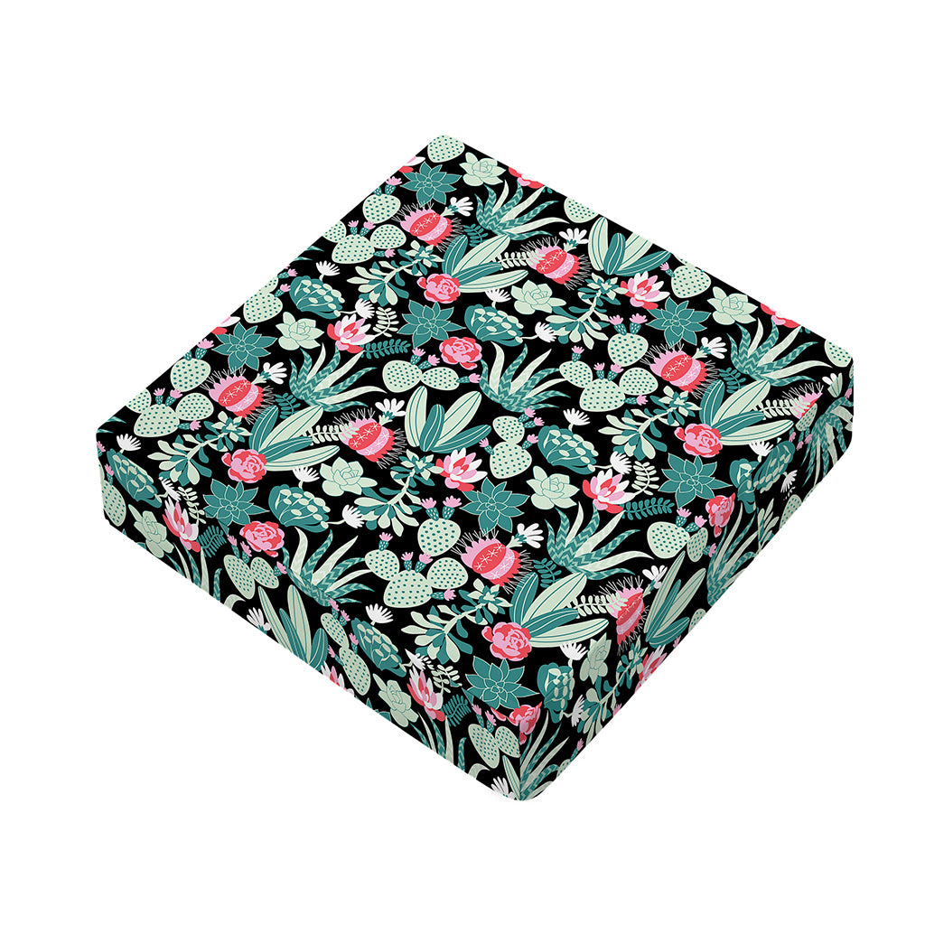 Cute Cactus And Succulent Print Outdoor Seat Cushion Cover