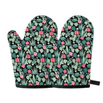 Cute Cactus And Succulent Print Oven Mitts