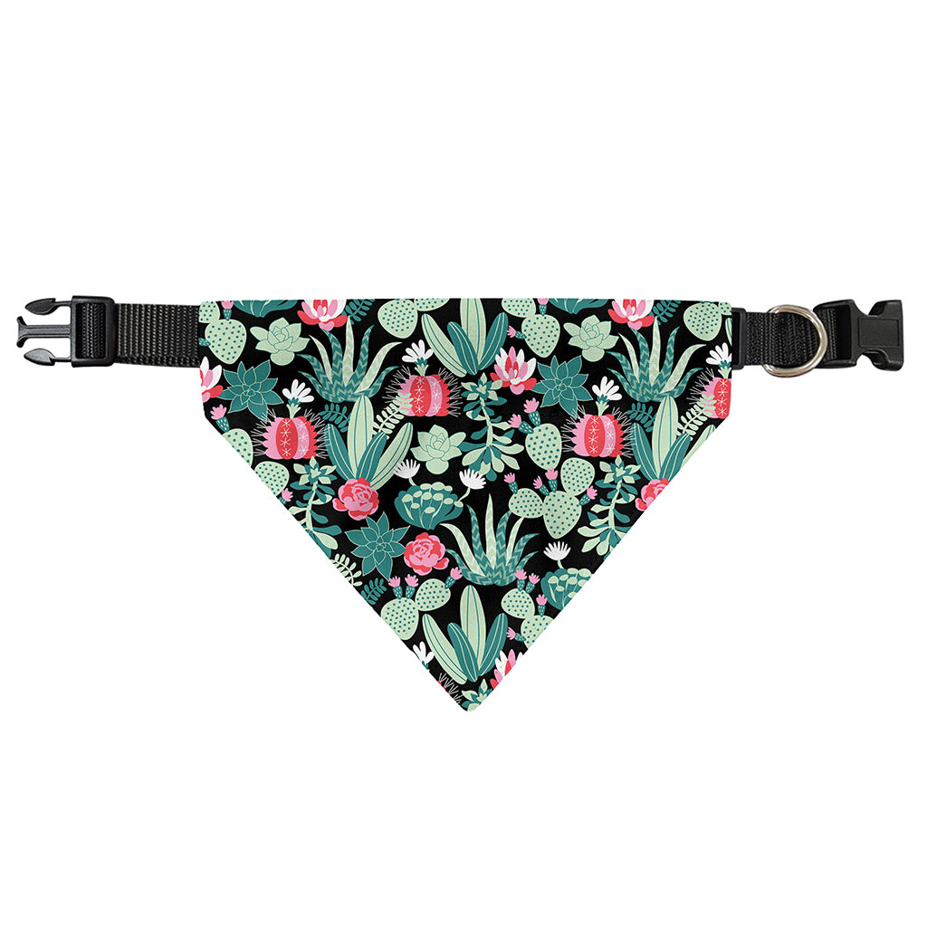 Cute Cactus And Succulent Print Over The Collar Dog Bandana