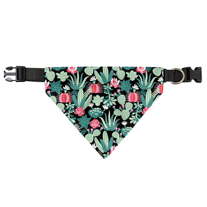 Cute Cactus And Succulent Print Over The Collar Dog Bandana