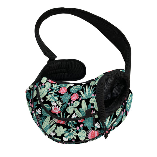 Cute Cactus And Succulent Print Pet Sling Carrier