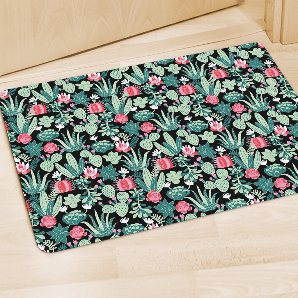 Cute Cactus And Succulent Print Polyester Doormat
