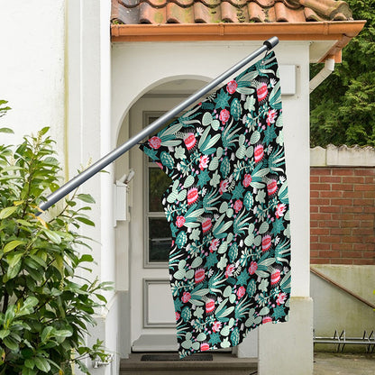 Cute Cactus And Succulent Print Polyester Flag