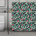 Cute Cactus And Succulent Print Polyester Shower Curtain