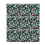 Cute Cactus And Succulent Print Polyester Shower Curtain