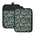 Cute Cactus And Succulent Print Pot Holders With Pocket