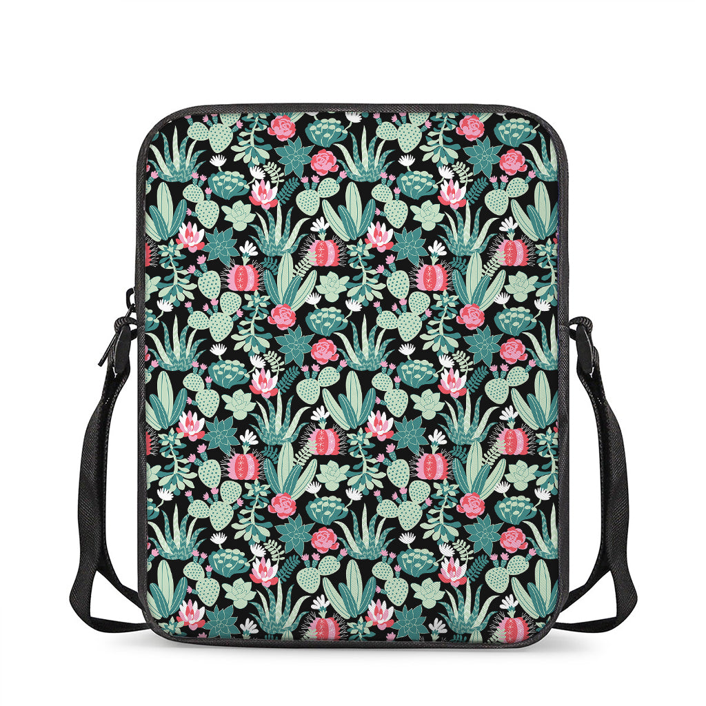 Cute Cactus And Succulent Print Rectangular Crossbody Bag