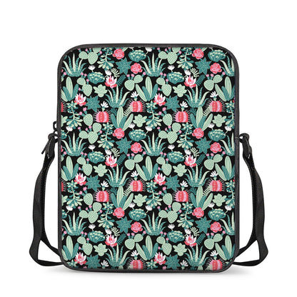 Cute Cactus And Succulent Print Rectangular Crossbody Bag