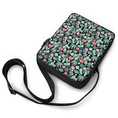 Cute Cactus And Succulent Print Rectangular Crossbody Bag