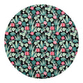 Cute Cactus And Succulent Print Round Blanket