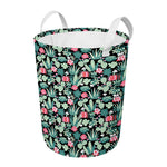 Cute Cactus And Succulent Print Round Laundry Basket