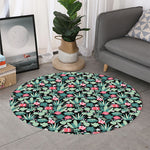 Cute Cactus And Succulent Print Round Rug