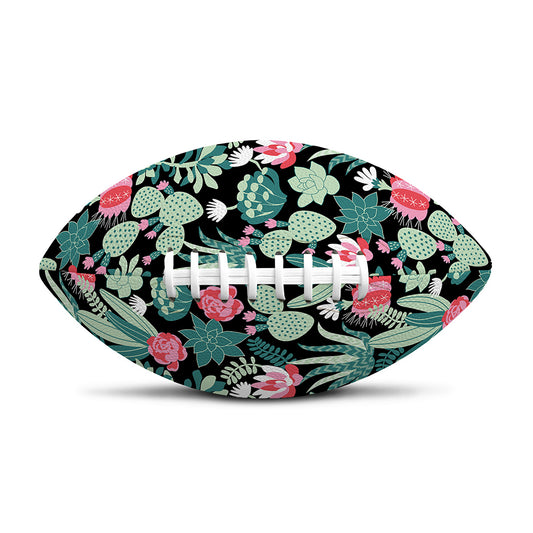 Cute Cactus And Succulent Print Rugby Ball