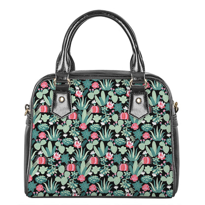 Cute Cactus And Succulent Print Shoulder Handbag