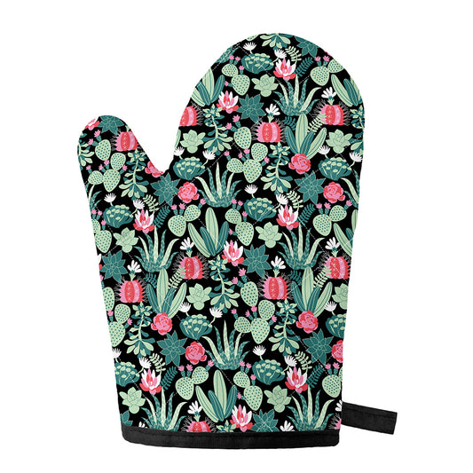 Cute Cactus And Succulent Print Single Oven Mitt
