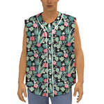 Cute Cactus And Succulent Print Sleeveless Baseball Jersey