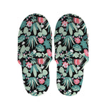 Cute Cactus And Succulent Print Slippers