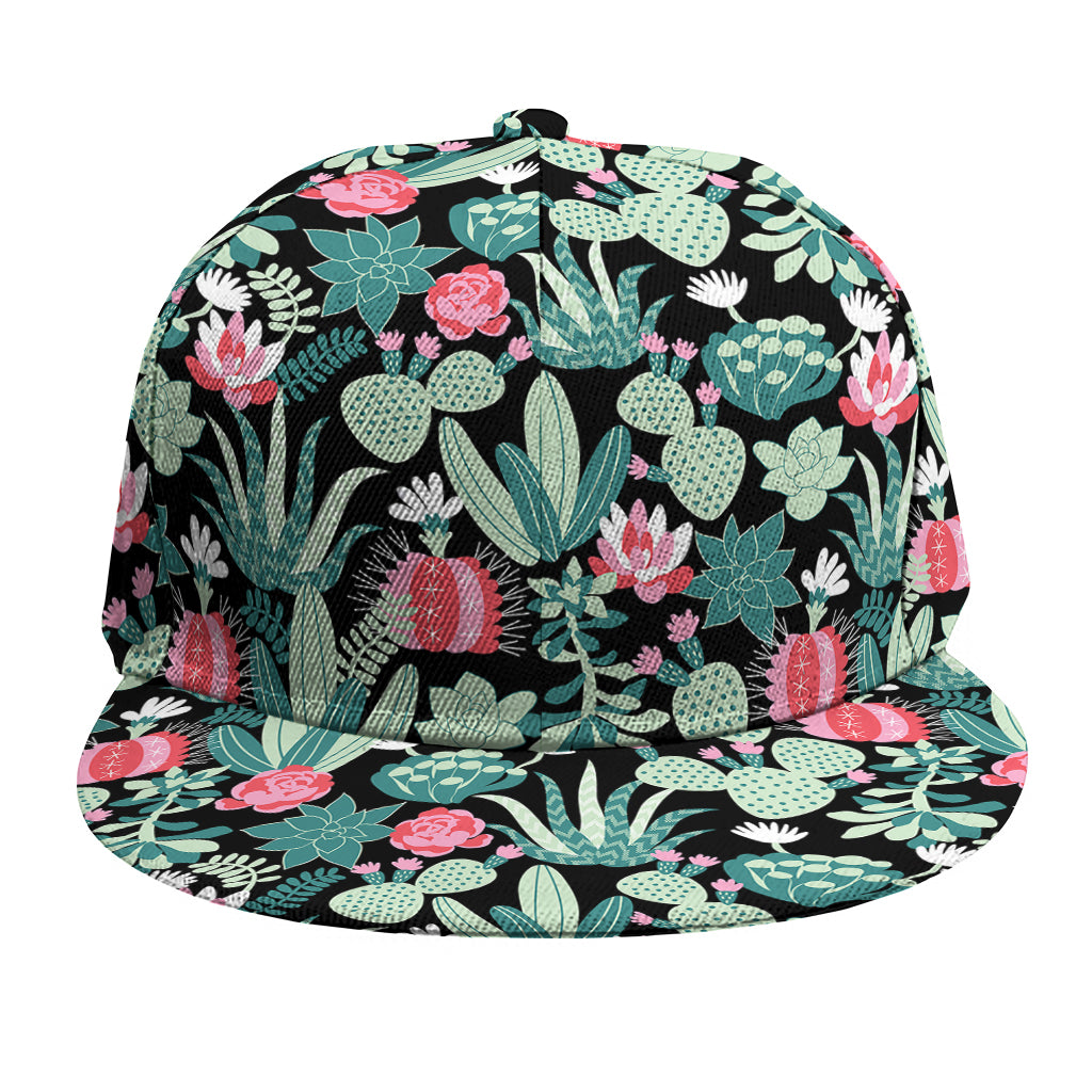 Cute Cactus And Succulent Print Snapback Cap