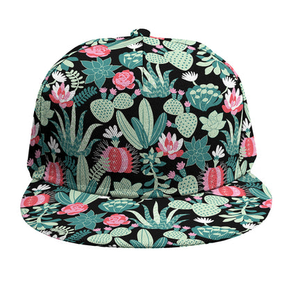 Cute Cactus And Succulent Print Snapback Cap