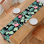 Cute Cactus And Succulent Print Table Runner