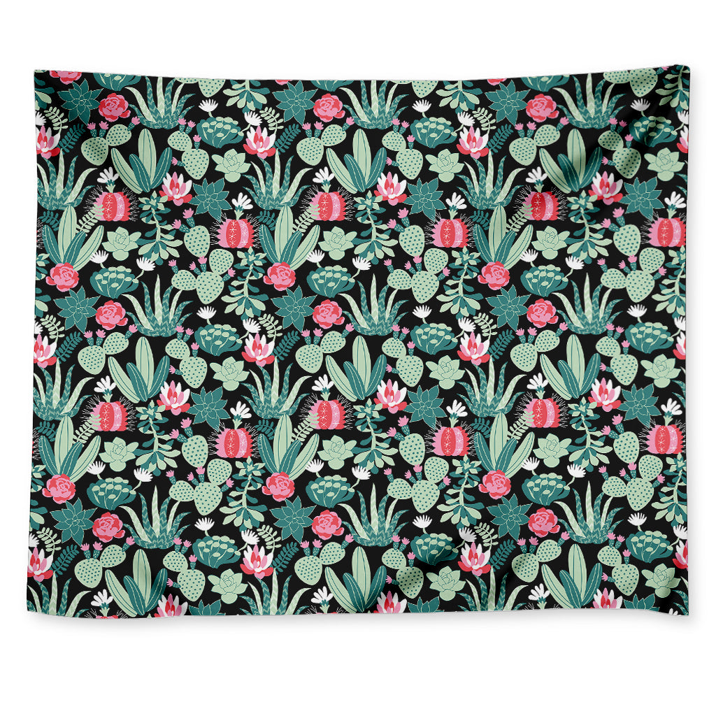 Cute Cactus And Succulent Print Tapestry