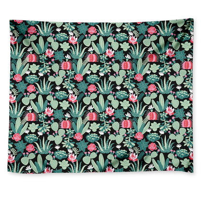 Cute Cactus And Succulent Print Tapestry