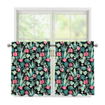 Cute Cactus And Succulent Print Tier Curtains