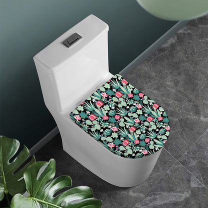 Cute Cactus And Succulent Print Toilet Lid Cover