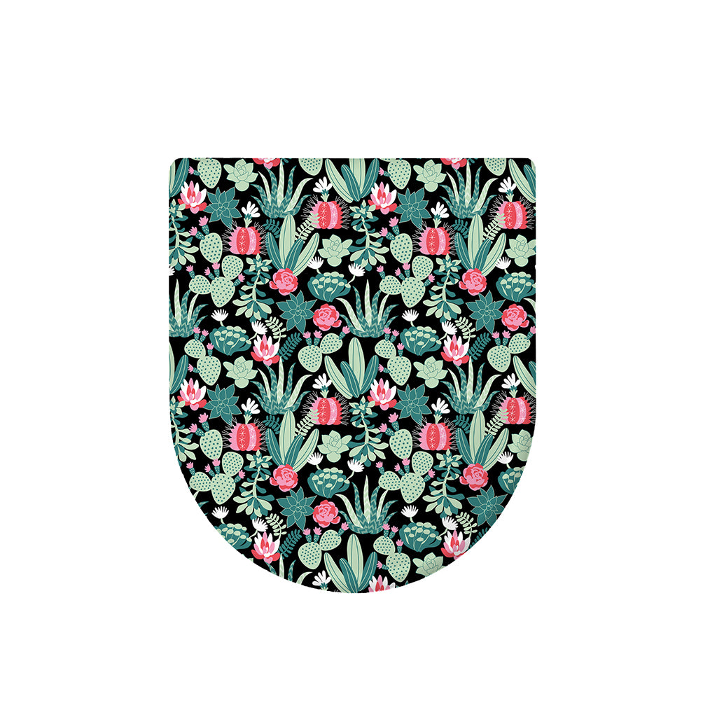 Cute Cactus And Succulent Print Toilet Lid Cover