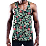 Cute Cactus And Succulent Print Training Tank Top