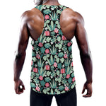 Cute Cactus And Succulent Print Training Tank Top