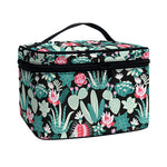 Cute Cactus And Succulent Print Travel Makeup Bag
