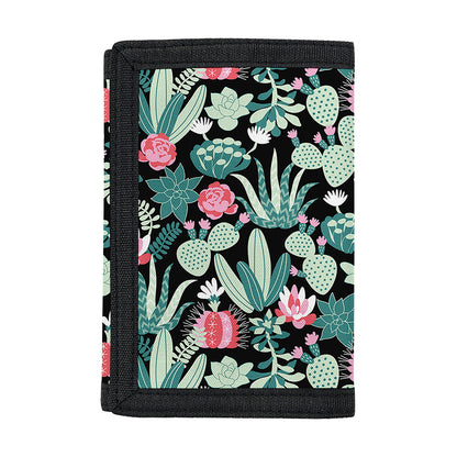 Cute Cactus And Succulent Print Trifold Wallet
