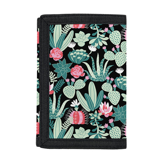 Cute Cactus And Succulent Print Trifold Wallet