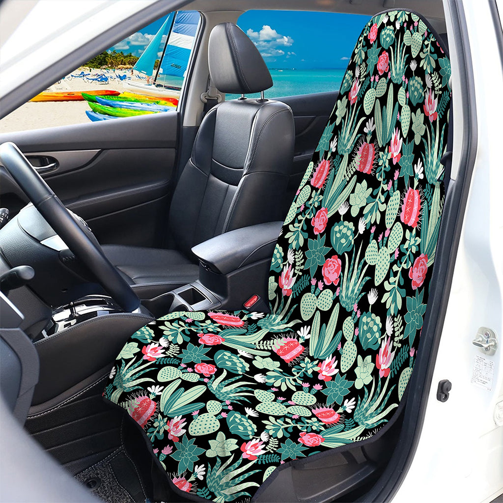 Cute Cactus And Succulent Print Waterproof Car Seat Cover