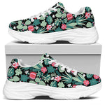 Cute Cactus And Succulent Print White Chunky Shoes