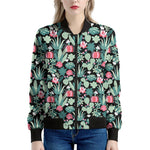 Cute Cactus And Succulent Print Women's Bomber Jacket