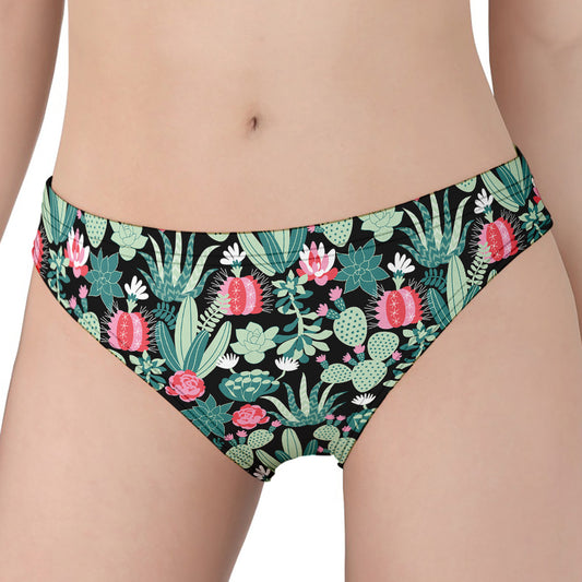 Cute Cactus And Succulent Print Women's Panties