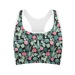 Cute Cactus And Succulent Print Women's Sports Bra