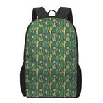 Cute Cactus Plant Pattern Print 17 Inch Backpack