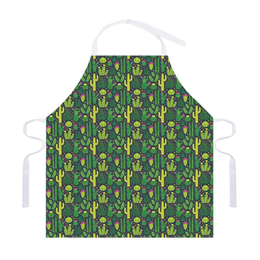 Cute Cactus Plant Pattern Print Adjustable Apron